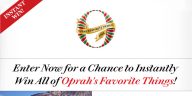 Oprah's Favorite Things 2018 Instant Win Sweepstakes